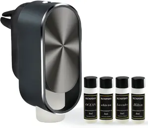 Smart Car Air Freshener Vent Clip Intelligent Car Aroma DIY Automobile Aroma Diffusers Perfume Essential Oil Sticks Auto On/Off, Three Adjustable Modes,4 Scents