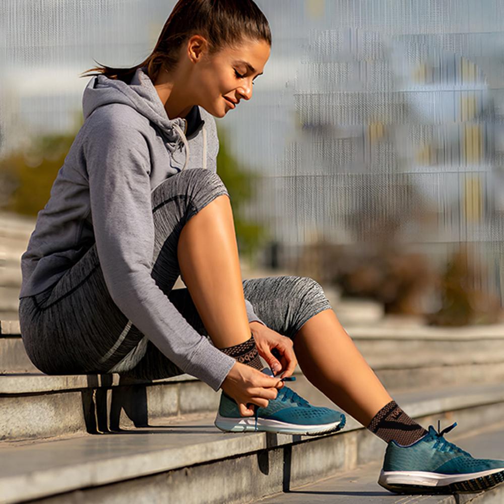 ARITAUM COPPER Foot & Ankle Brace Socks for Sprained Ankle Compression Sleeve - Plantar Fasciitis Relief Brace, Foot Support for Women & Men - Tendonitis & Arthritis Foot Sleeve, Stabilizing Ankle Wrap