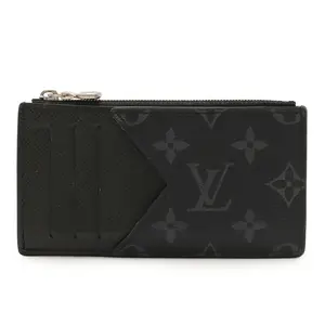 Pre-owned Louis Vuitton Canvas Small Leather Goods Taigarama Monogram Eclipse Coin Card Holder