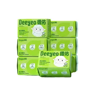 Deeyeo Soft Cotton Tissue, Baby Face Towel - 2-in-1 Dry & Wet Wipes, Newborn & Infant Specific