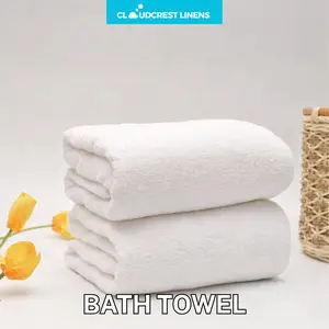 Luxurious Hotel Bath Mat 100 Percent Cotton 200TC Ultra Absorbent and Non Slip 20 x 31.5 Inch White