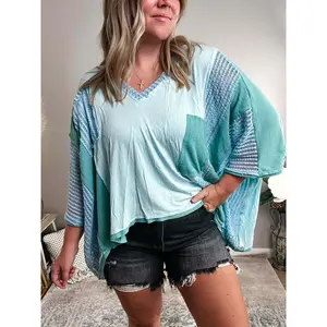 Dreamcatcher Dolman Top by POL, Mint Blue