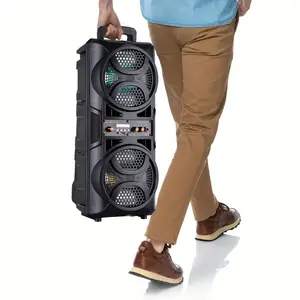 Dazone 3000W Bluetooth Speaker With 6.5“ Subwoofer Heavy Bass, FM Radio, MP3 Player, LED Lights，Microphone