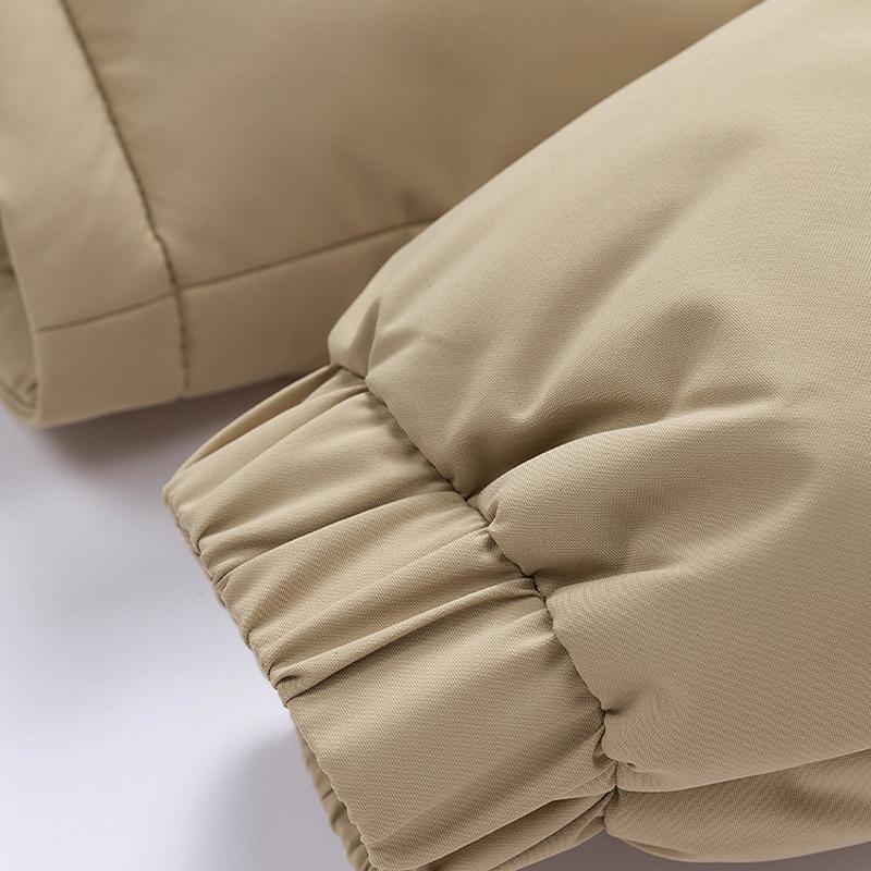 Men's winter hooded casual fluffy wool-lined cotton jacket with detachable pocket cap, warm color-block cotton coat suitable for various occasions such as daily casual wear and weekend outings. style