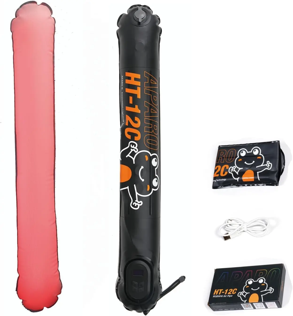 APARO HT-12C Inflatable RGBWW LED Air Tube Light 12W CCT 2500K-6500K Built-in FX Scene Effects CRI 96+