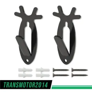 CROSSDESIGN 2Pcs European Mount Skull Wall Hanger Hook Deer Antelope Antler Mount Bracket