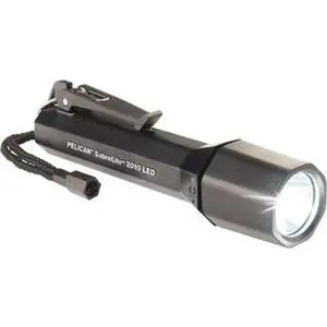 Pelican Plastic Industrial Tactical Flashlight 161 Lumens, 22 hr Runtime, White LED Bulb, Black Body, 3 C Alkaline Batteries Included 2010-014-110