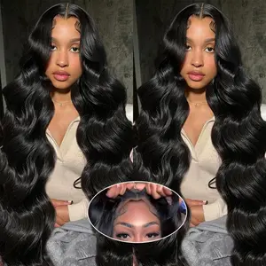 Wear and Go Glueless Wigs Human Hair Pre Plucked 5x5 HD Lace Closure Wigs Human Hair 180% Density Body Wave Lace Front Wigs