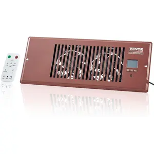 VEVOR Register Booster Fan, Quiet Vent Booster Fan Fits 4x 12 Register Holes, with Remote Control and Thermostat Control, Adjustable 10-Speed for Heating Cooling Smart Vent, WhiteVEVOR Super Brand Day