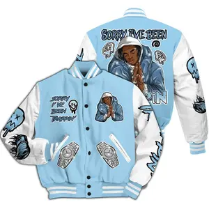 Dunkare Legend Blue 11s Varsity Jacket - Trappin' Unique All Over Print Letterman Jackets, Gift for men, Gift for your boyfriend, Gift for him
