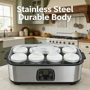 8-Cup Digital Yogurt Maker with Constant Temperature Control + 5 FREE Kitchen Gadgets Set