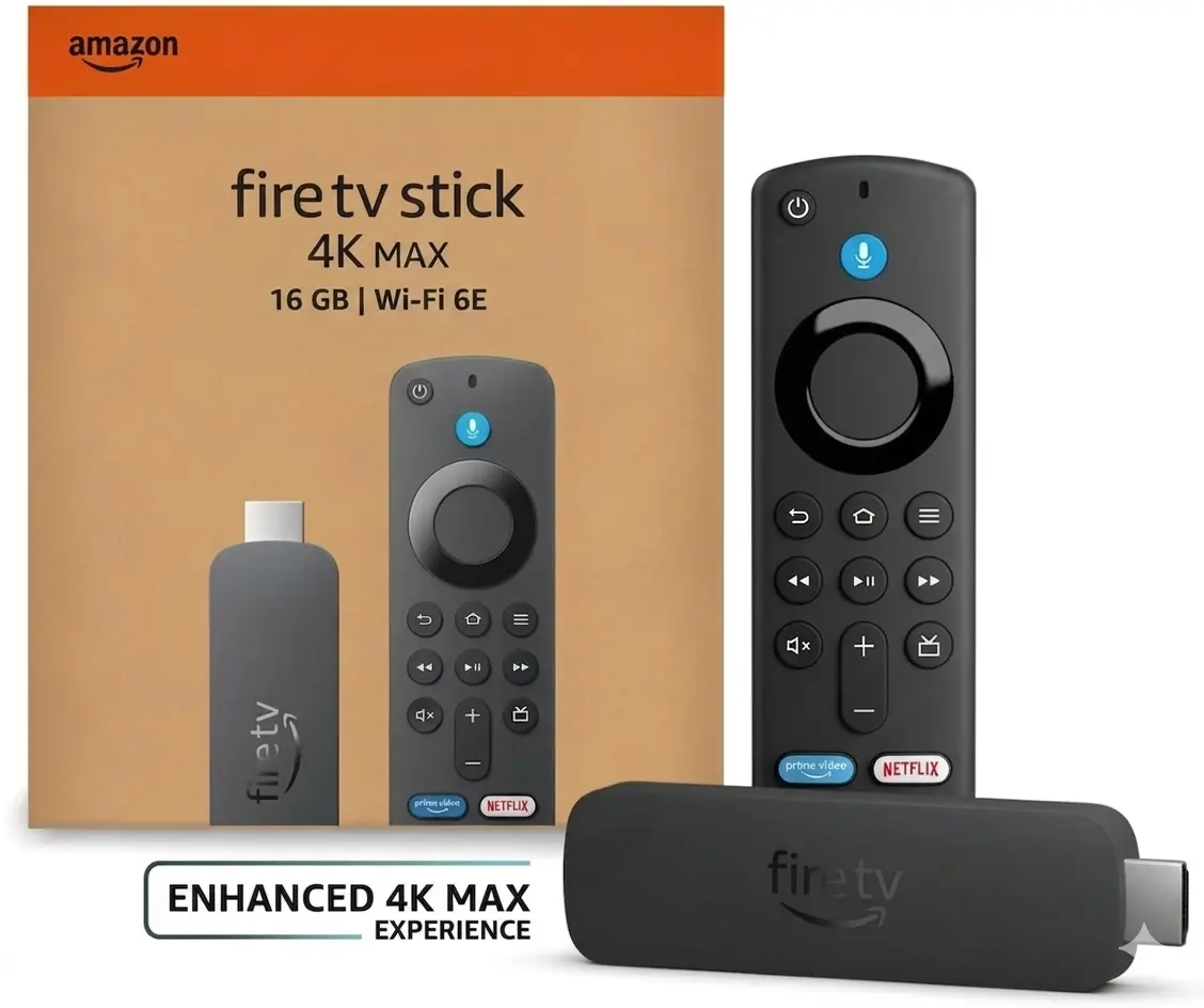 Amazon Fire TV 4K Max Streaming Device, Wi-Fi 6E, 16 GB - Black Amazon Fire TV 4K Max Streaming Device, Wi-Fi 6E, 16 GB - Black