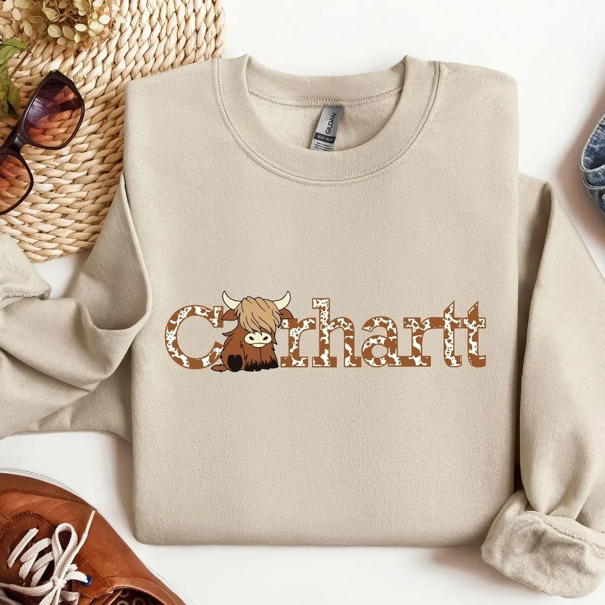 Highland Cow T-Shirt & Sweatshirt: Western Farmer Gift