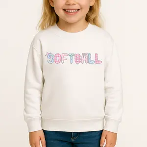 Softball Sweatshirt for Girls, Cute Softball Lover Sweater, Pastel Softball Top, Softball Youth Sweatshirt, Trendy Softball Outfit Gift for Sport Lovers, Gift For Son And Daughter, Baseball Drip Tee, Baseball Stuff For Boys Girls