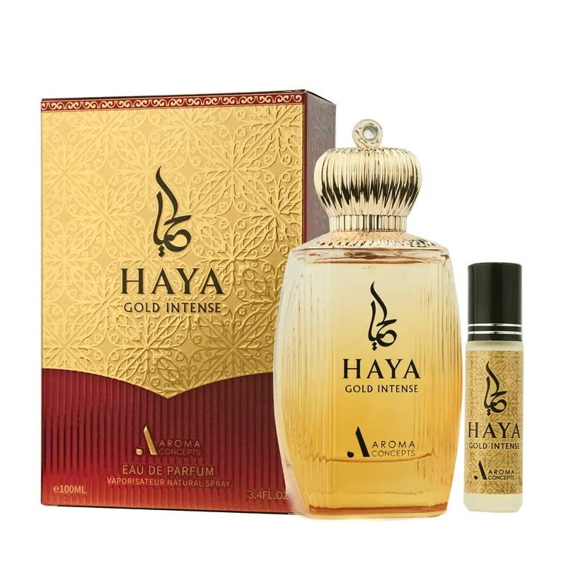 HAYA GOLD Intense EDP Perfume Unisex Fragrance by AROMA CONCEPTS Perfumes 3.38 Fl Oz Paris Corner Perfumes