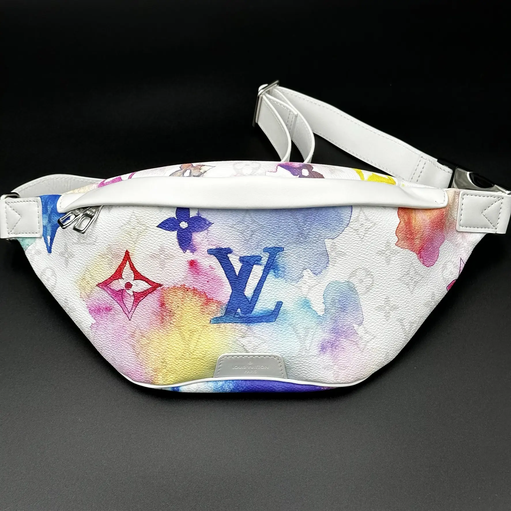 Pre-owned Louis Vuitton coated canvas Belt Bags Discovery Bumbag Limited Edition Monogram Watercolor Canvas PM