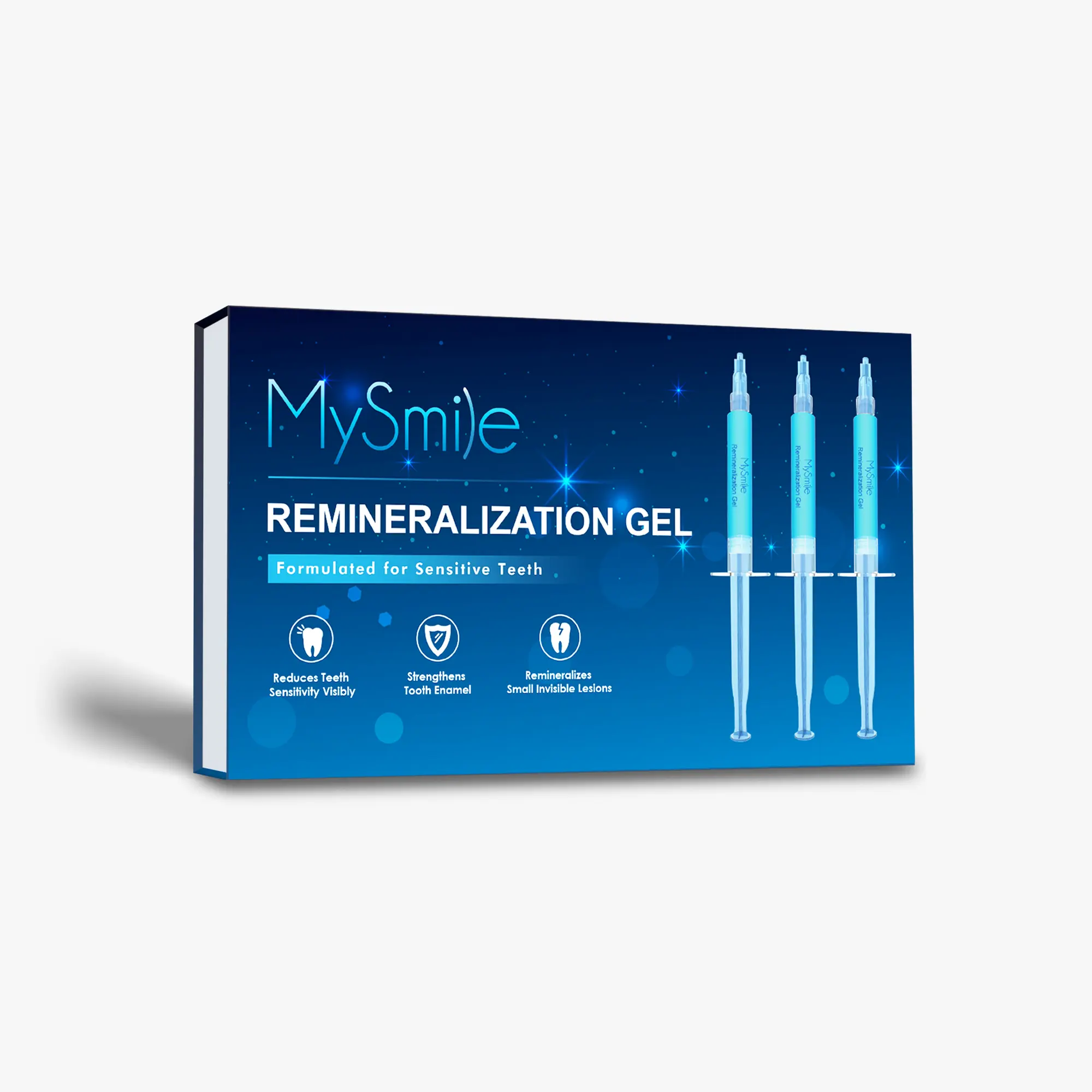 MySmile Remineralization Gel, Post-Whitening Desensitizing Gel for Sensitivity Relief and Enamel Strengthening, with Potassium Nitrate, 10 x 3mL Pack