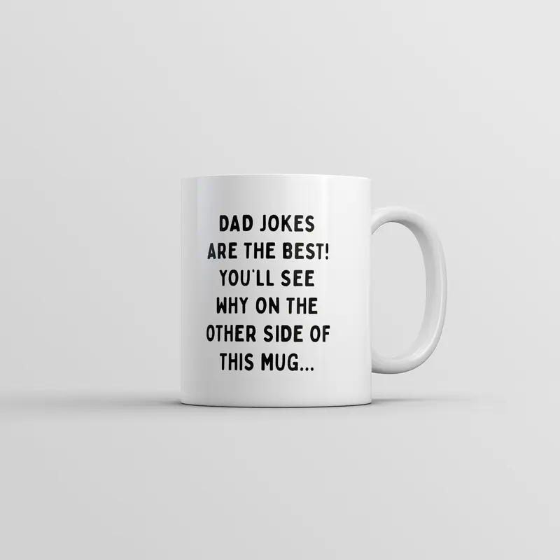 Dad Jokes Are The Best Mug Funny Sarcastic Graphic Novelty Coffee Cup-11oz Funny Coffee Mugs Ceramic Printed Drinkware Cup