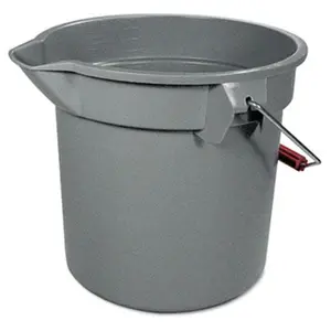 212 MAIN Graduated Scale Round Shape 14-qt Plastic Utility Bucket, 12 in Diameter x 11-1/4 in Height, Gray (Model Rcp 261400GY)