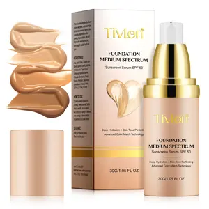 Tivlon Color-Changing Foundation 30g, Medium-High Coverage, Covers Blemishes and Dark Circles, Temperature-Sensitive, Natural Finish