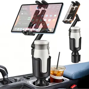 Cup Holder Tablet Mount, Ipad Cup Holder  Mount Expander [2026 Upgraded] with 22" Height Adjustable Arm for Tablet  3-13in iPad Pro Air Mini, Fire,  15, Galaxy S24 Z Fold 5