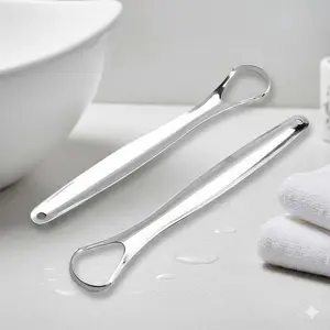 Double Sided Tongue Scraper: Effective Bad Breath Remover, Cleans Bacteria & White Coating for Fresh Breath. Portable Oral Hygiene Tool with Comfort Grip, Essential for Adult Dental Care, Oral Care Tools