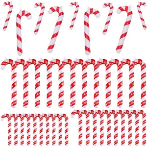 36 Pack Candy Cane Christmas Ornaments, Plastic Candy Cane Christmas Tree Decorations for Christmas Crafts Indoor Outdoor Decor