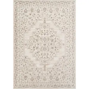 Beau Traditional Medallion Cream Rug