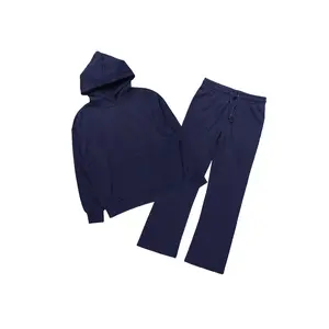 Basic Navy Hoodie Relaxed Track Set