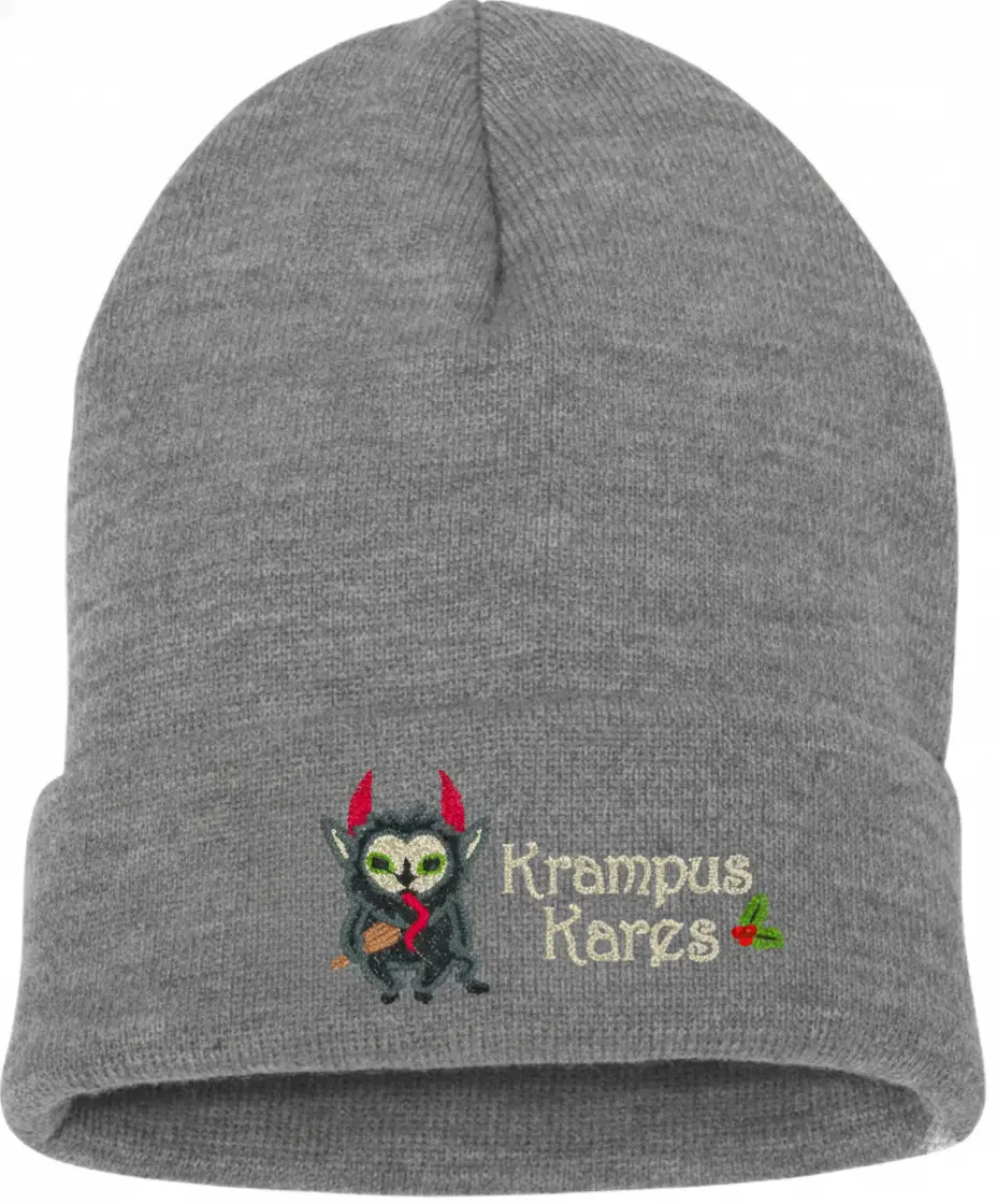 Krampus "Kares" Beanie | Quirky Embroidered Holiday Hat
