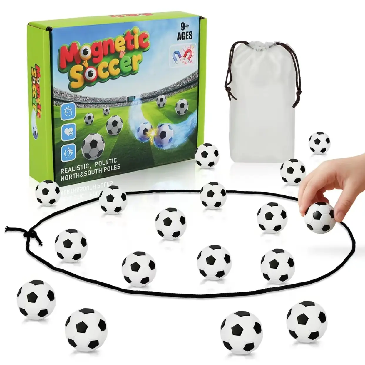 Magnetic Battle Board Game, 20PCS Magnet Ball Challenge Game for Kids Adults, Family Party Travel Game, Fun Strategy Puzzle Toy