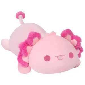 MeWaii Plush Body Pillow, PinkSweet salamander  Stuffed Animals Squishy Pillow, Cute Plushies Cuddle Pillow for Kids, Long Animal Pillow Plush Toys, Birthday Gifts Halloween Christmas Gift for Girls Boys