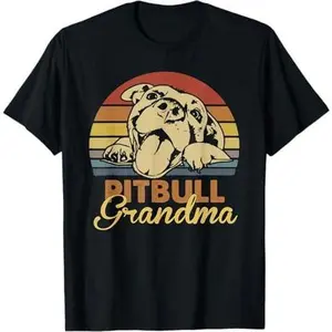 Funny Dog Pitbull Grandma Pittie Grandma Mother's Day T-Shirt
