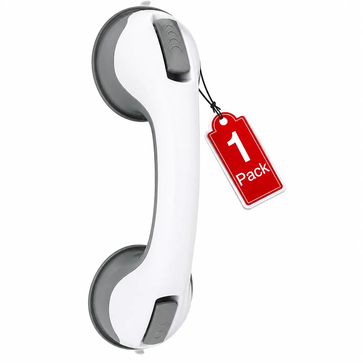 1 Pack Bathroom Suction Grab Bar Handle for Shower | No Drilling Safety Grab Bar with Strong Suction for Seniors, Elderly & Handicap Support