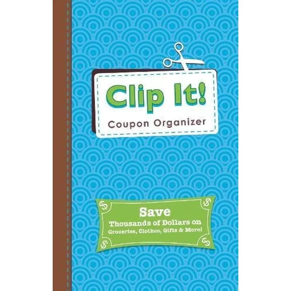 Clip It Coupon Organizer - Office Desk Coupon Saving Tool with 24 Pockets, Wipe-Off Pad, 32-Page Reusable Grocery List, Savings Sheets (Office Stationery & Supplies)