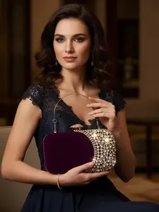 New diamond-embellished evening bag for ladies, elegant dress party bag, evening party clutch bag, cheongsam bag, versatile, Handheld Bag Purse