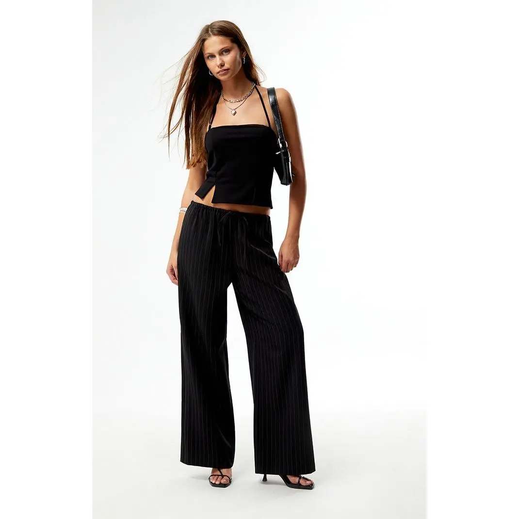 Pacsun Women's Easy Pinstripe Baggy Pants Pacsun Women's Easy Pinstripe Baggy Pants