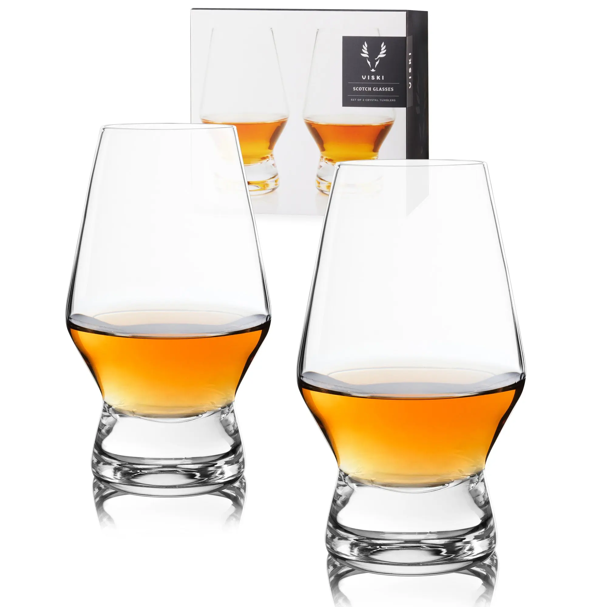 Raye Crystal Footed Scotch Glasses by Viski
