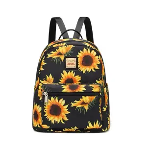 12 inches Print Casual Mini Backpack for Women Lightweight Travel Bag with Zipper Closure Waterproof Wear Resistant for work and outdoor activities