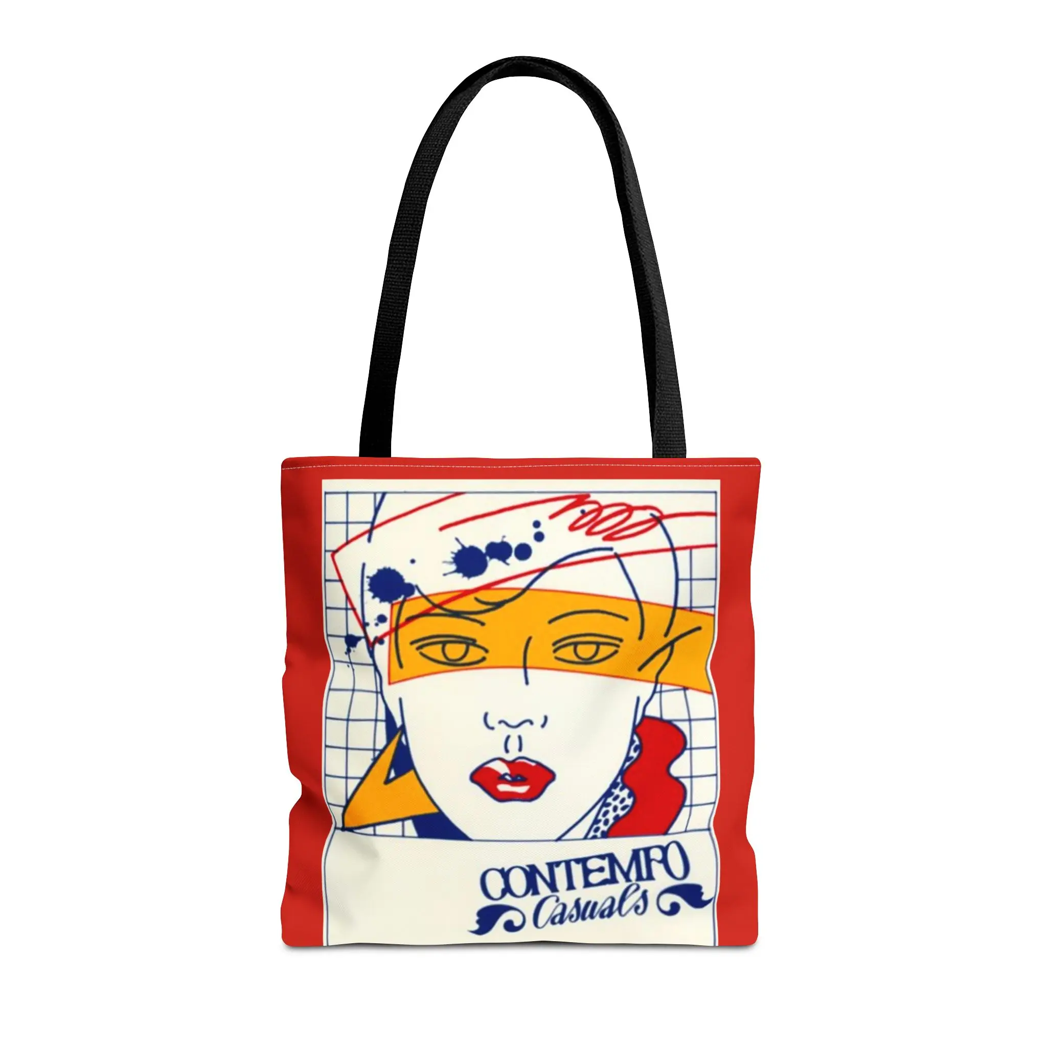 Retro Red Nostalgia Tote Bag | 80s Inspired Everyday Carry Bag