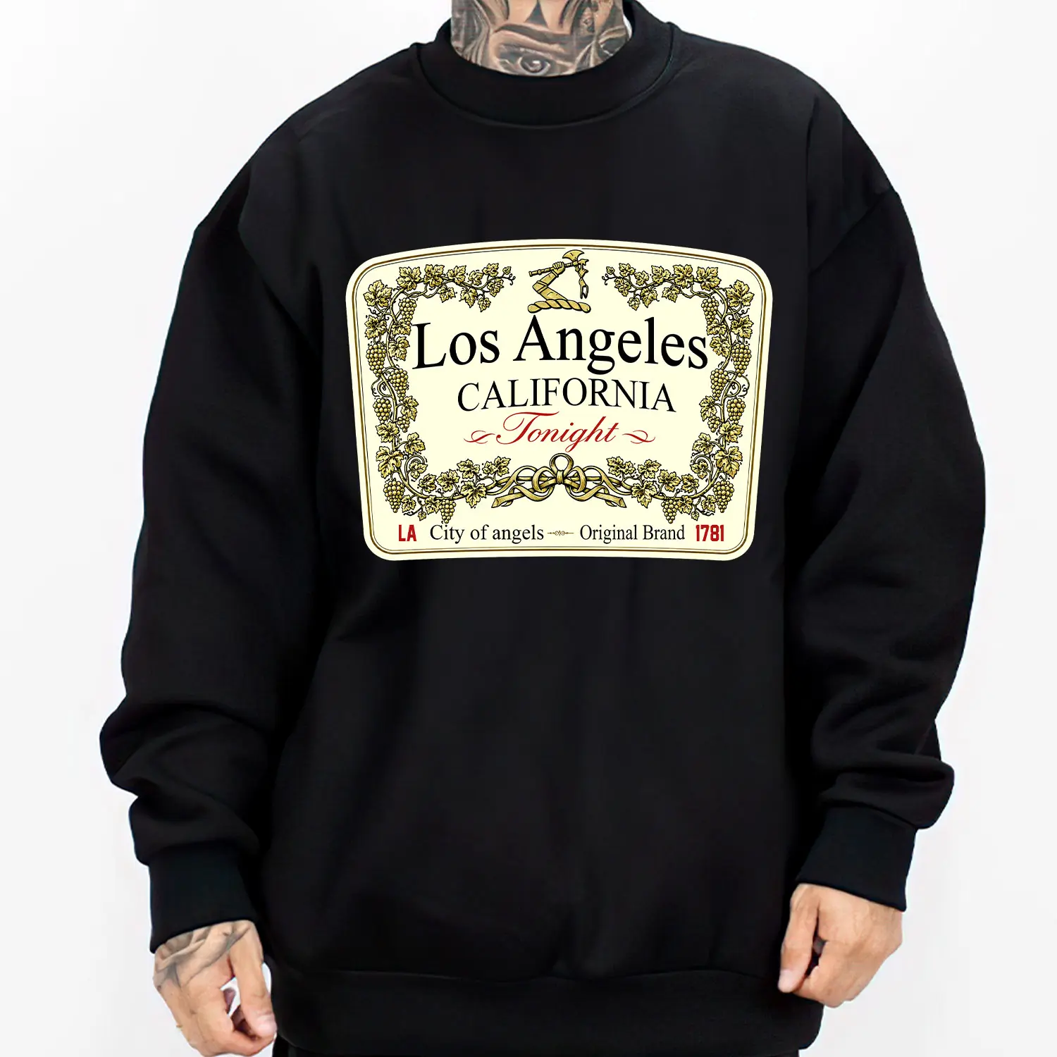Los Angeles hennything Graphic Tee Unisex Cotton Chicano Streetwear Graphic Tee & Crewneck Sweatshirt - Lowrider Chicana Art, Cholo Gangster Outfit, Soft Fabric Hoodie for Men