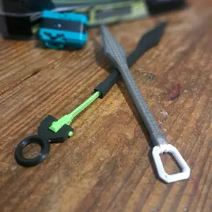 Beyblade Ripcord Kunai Sheath for XL Ripcords or Standard Ripcords with Matching Ring Grip in Pla+ or PETG Material Multiple Colors Available