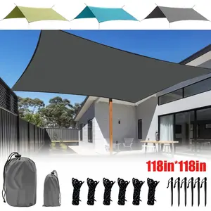 10x10FT   Oxford Waterproof Big Space Sun Shelter Ultralight Awning Family Glamping Outdoor Folding  for  tent camping Wedding Party with Windows ozark trail 12 person Kids Portable Play Lights