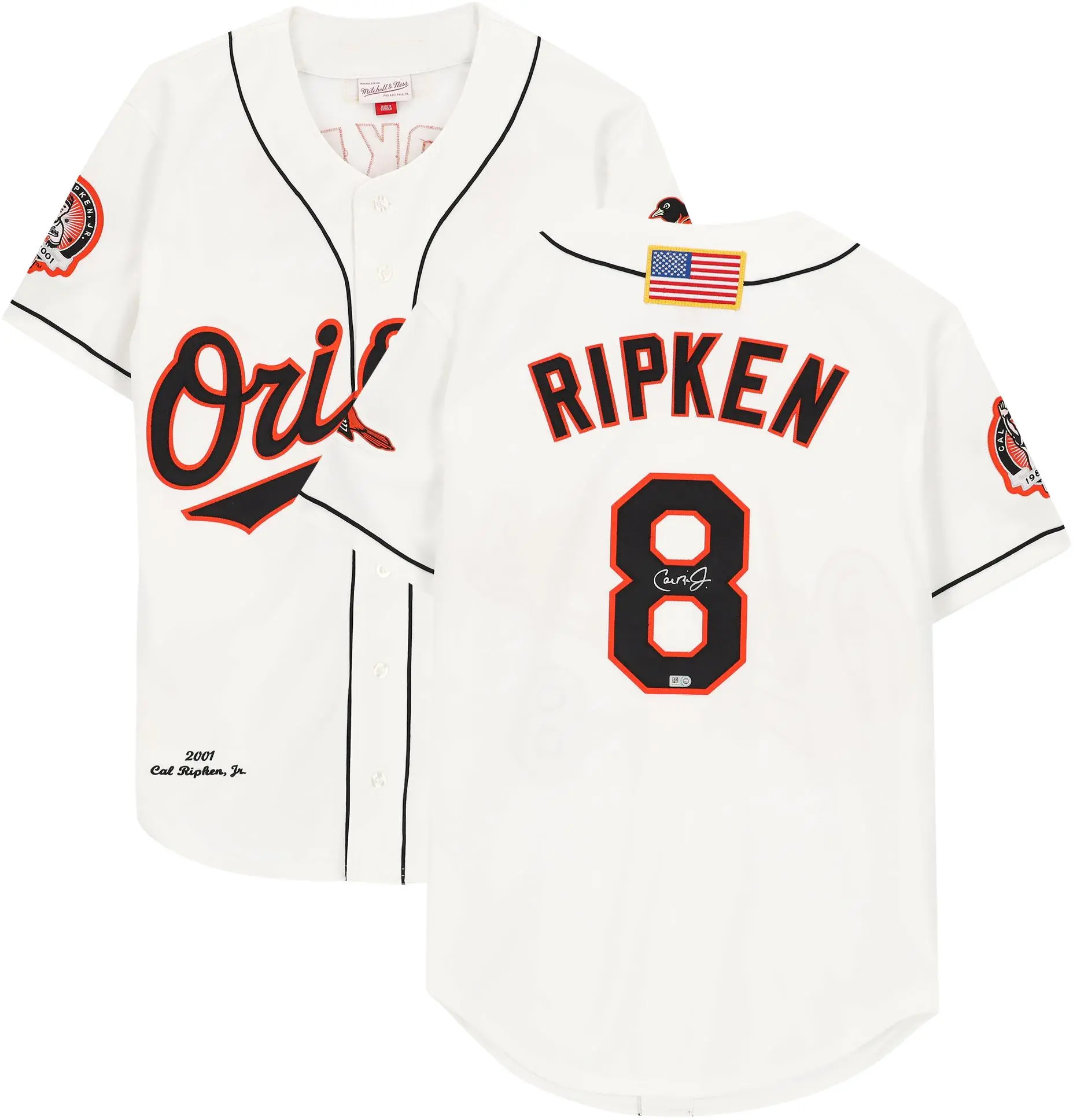 Cal Ripken Jr. Baltimore Orioles Autographed White Mitchell & Ness Authentic Jersey - Fanatics Authentic Certified
