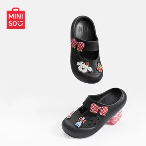 MINISO Cherry Puppy Mary Jane Hole Shoes – Cute Breathable Clogs with Bow, Kawaii Summer Sandals, Perfect Gift for Dog Lovers & Casual Comfort Fans! Summer Vibes
