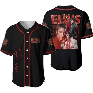 Elvis Rock n Roll Baseball Jersey, 90s Baseball Jersey, Music Concert