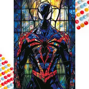 5D DIY Full Drill Diamond Painting - Diamond Painting Kit Spider-Man Character Mosaic Canvas DIY Wall Art, Home Wall Decoration, Suitable for Halloween, Christmas, Birthdays, and Anniversaries Gift.