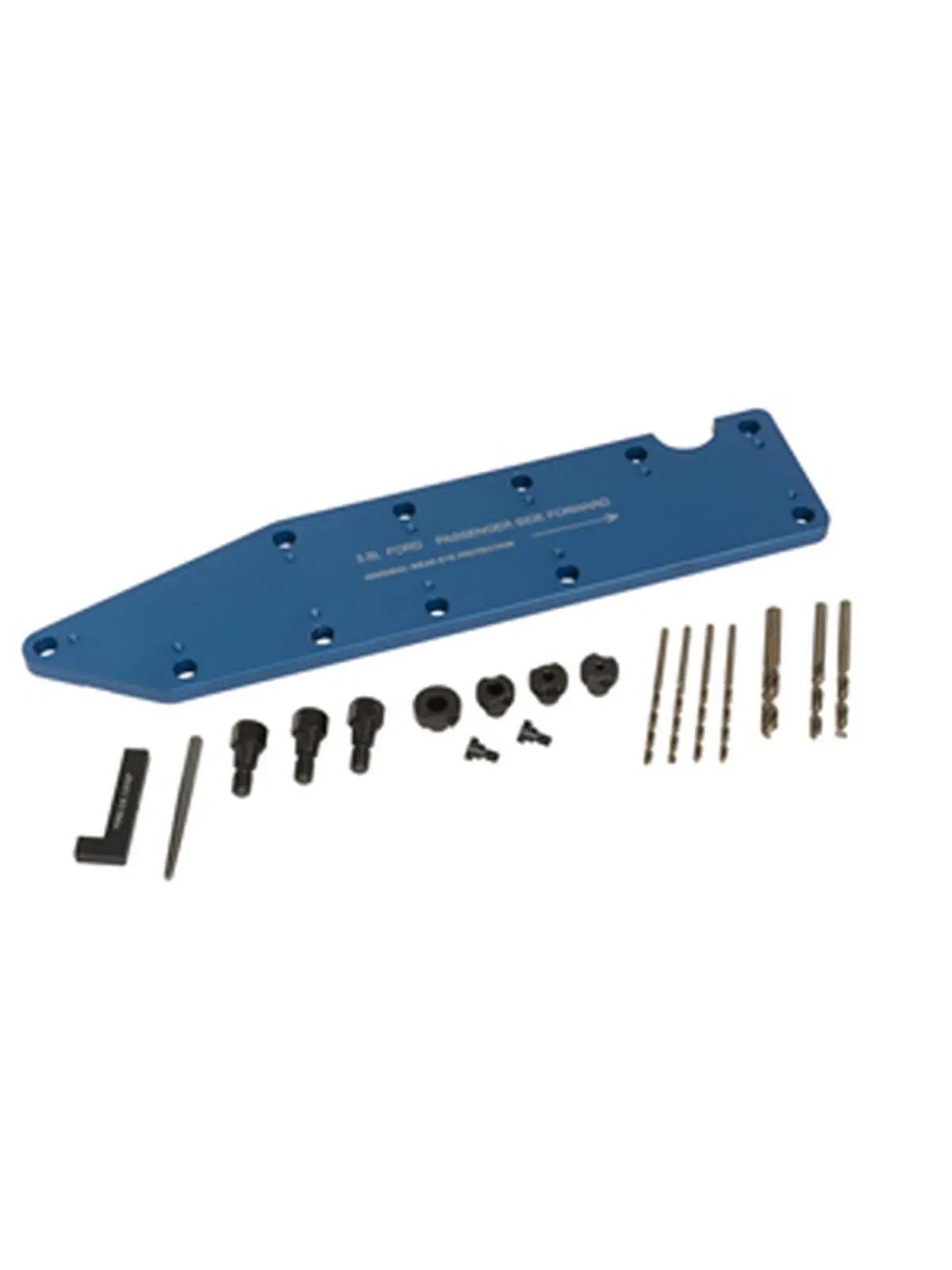 Lisle LS72610 Engine & Transmission Repair Drill Kit, Bolt Removal Tool with Drill Bushings, Slip Fit Extractor Tool, Tapered Base for Ford 3.5L Vehicles