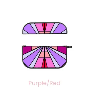 abbyrose Stained Glass AirPod Case Original (1st or 2nd gen) Rigid Plastic Purple/Red