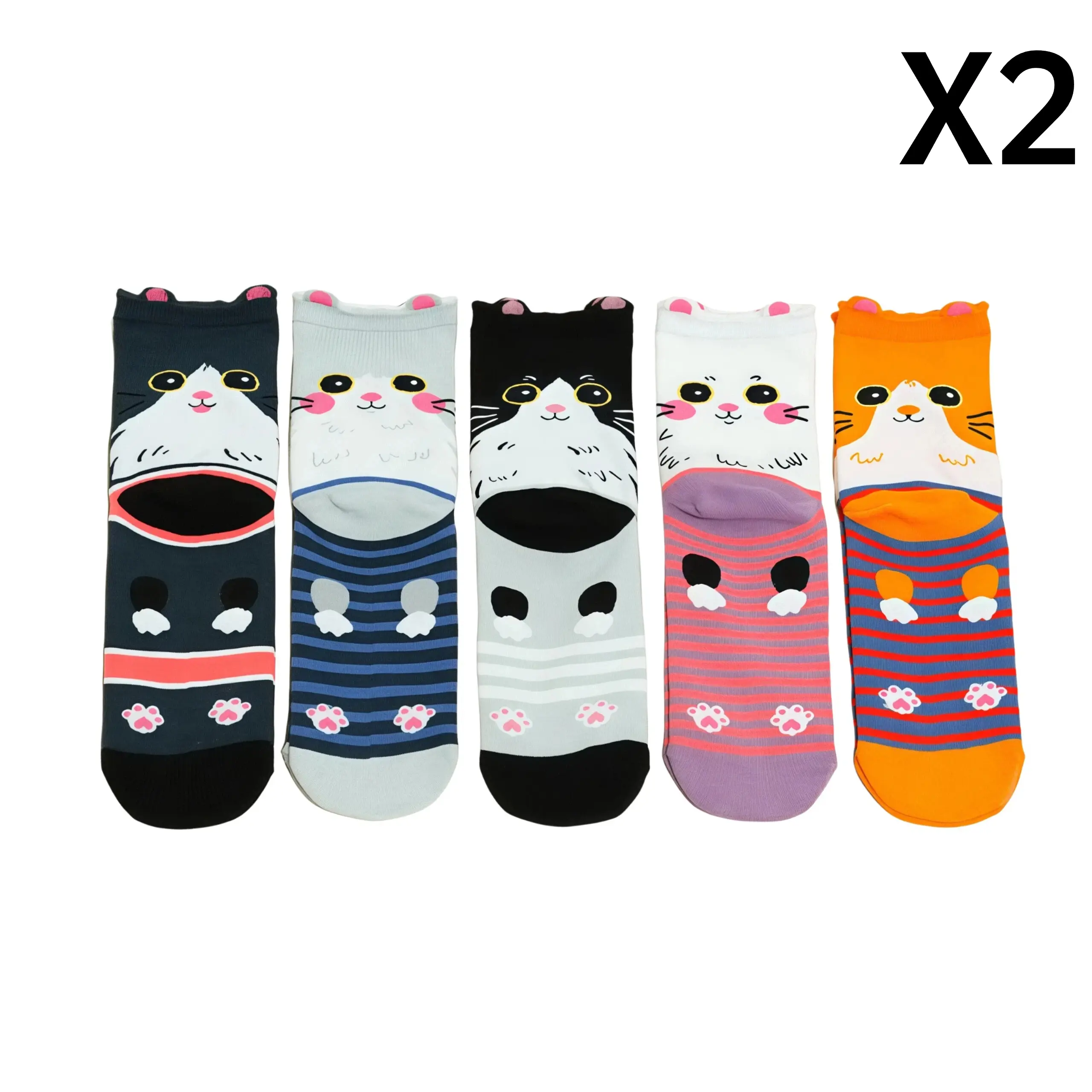 10 Pairs(5 Styles 2 Pairs Each)